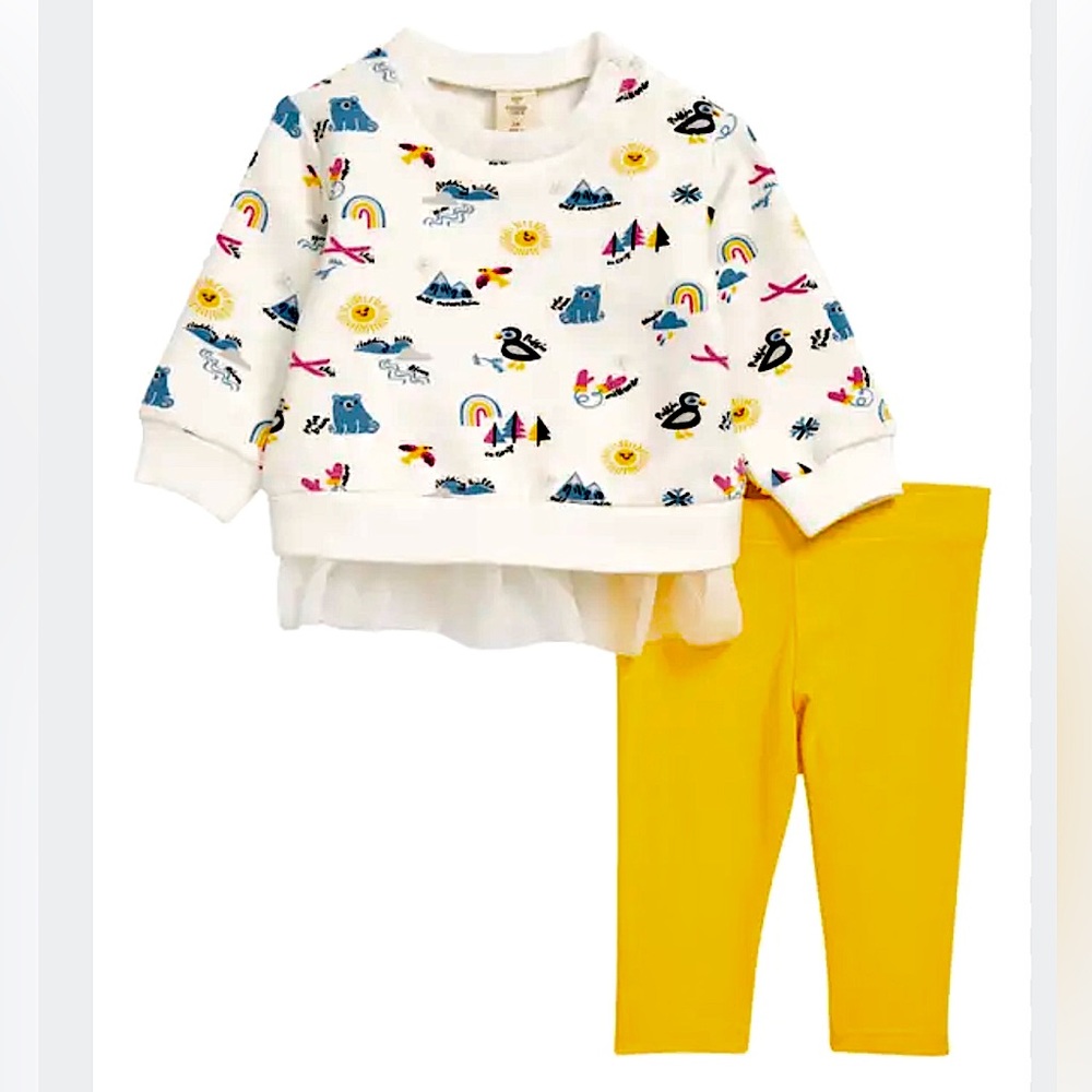 Tucker & Tate Twirl sweatshirt 2 piece, 6months. Gently worn